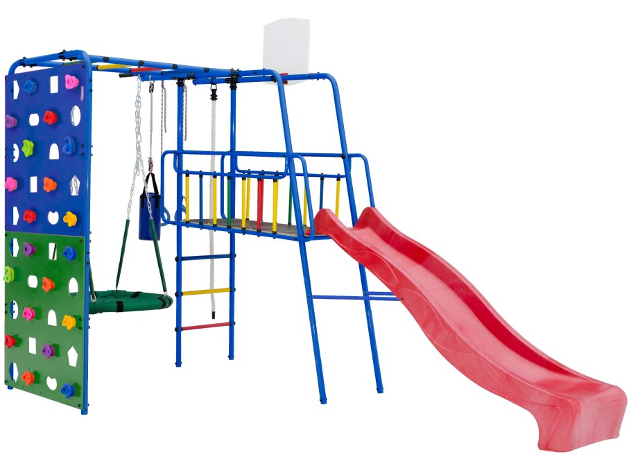 Детский спортивный комплекс уличный Street 3, цвет оранжевый/Радуга