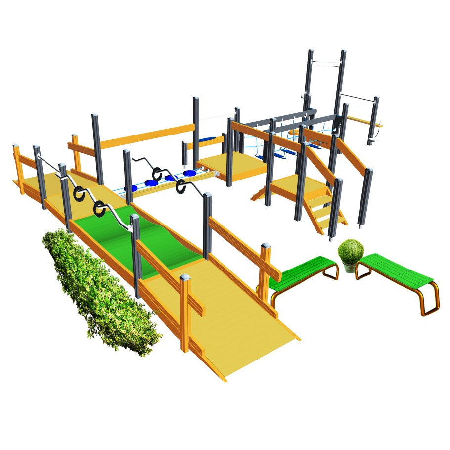 Тренажерно-гимнастический комплекс для воркаута тр130.712