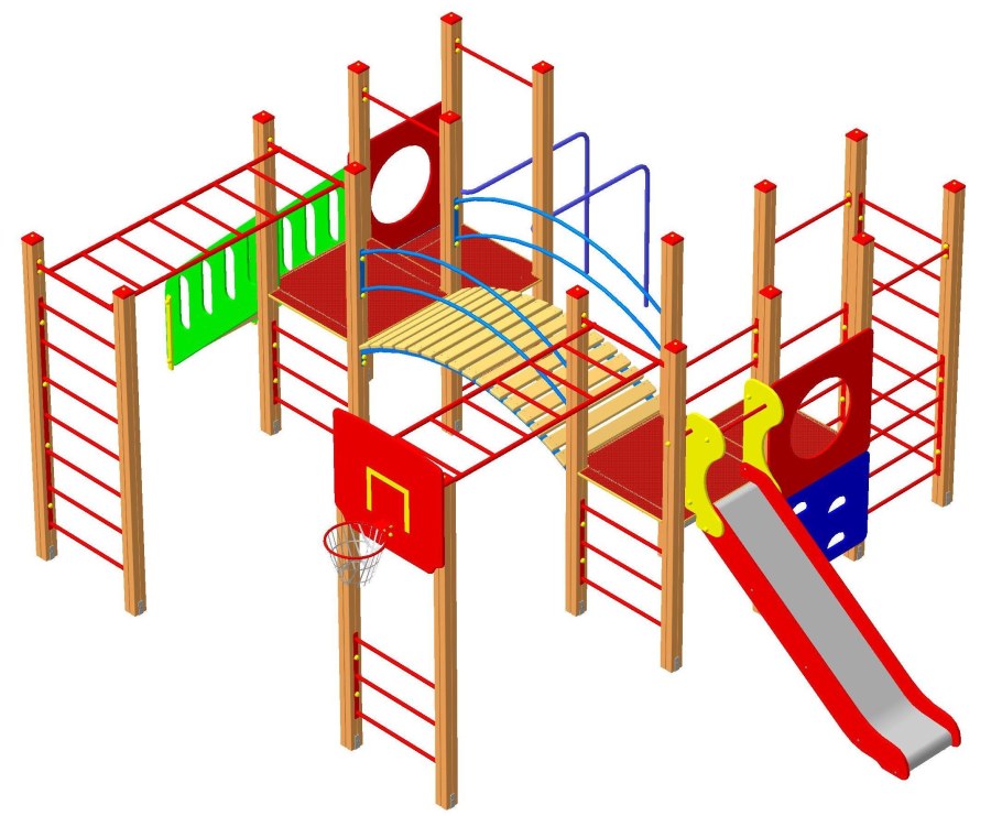 Детский игровой комплекс Маугли 1-1 5500х6600х3600