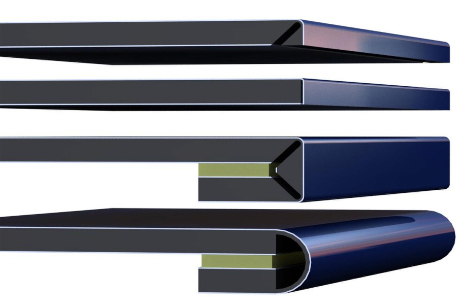 Завальцовка композитной панели