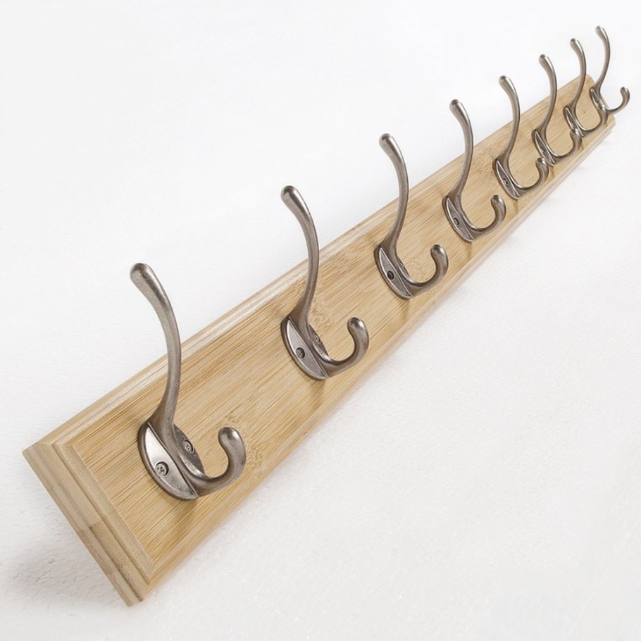 Большая вешалка для одежды 7 крючков прихожая w05