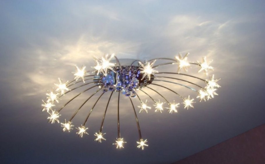 Люстры в зал на натяжной потолок