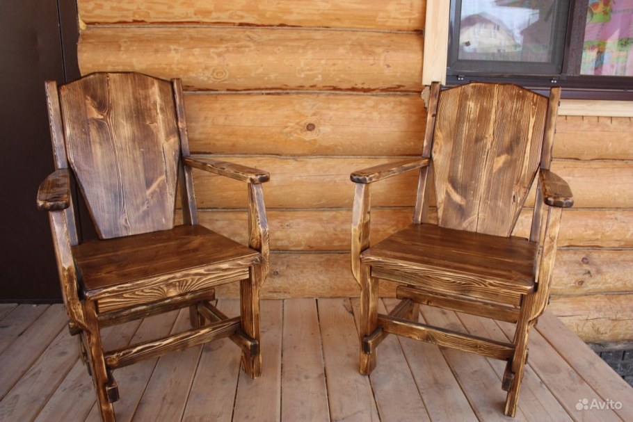 Деревянные стулья для бани