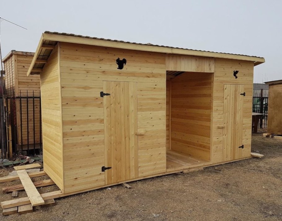 Туалет с хозблоком для дачи