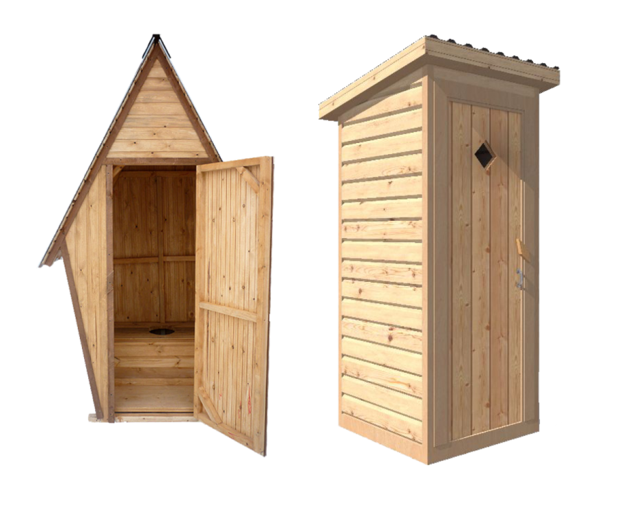 Туалет дачный деревянный