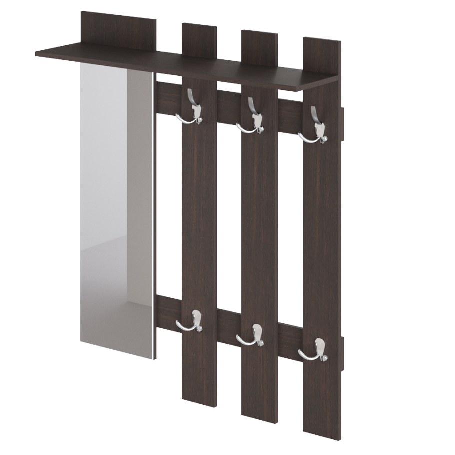 Вешалка венге в прихожую настенная