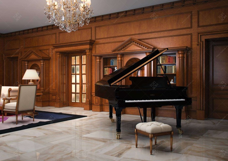 Гостиная с роялем