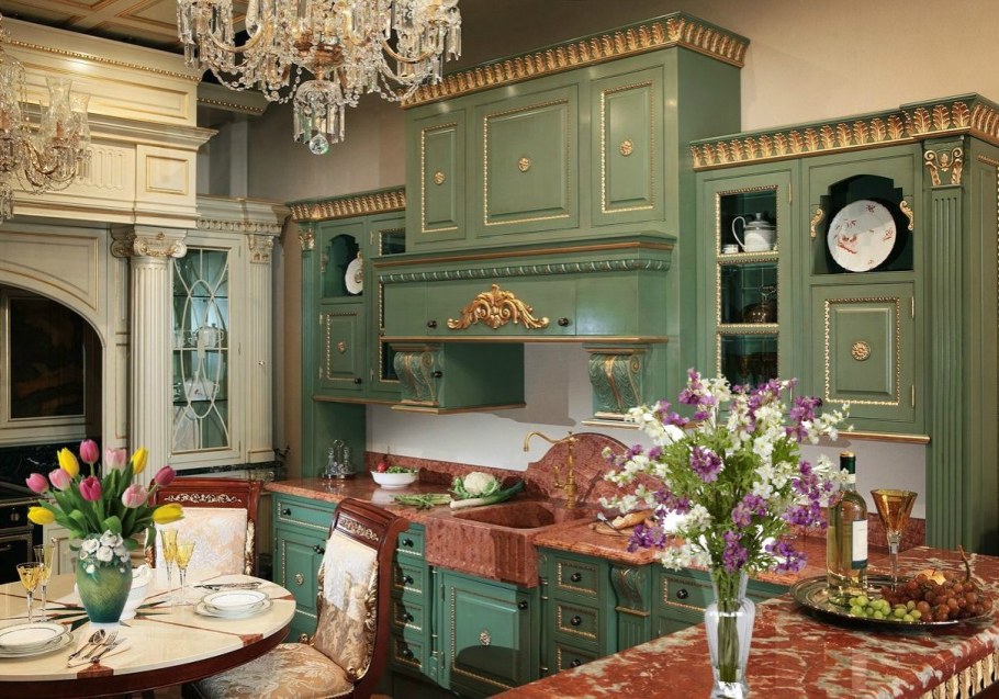 Франческо Молон зеленая кухня