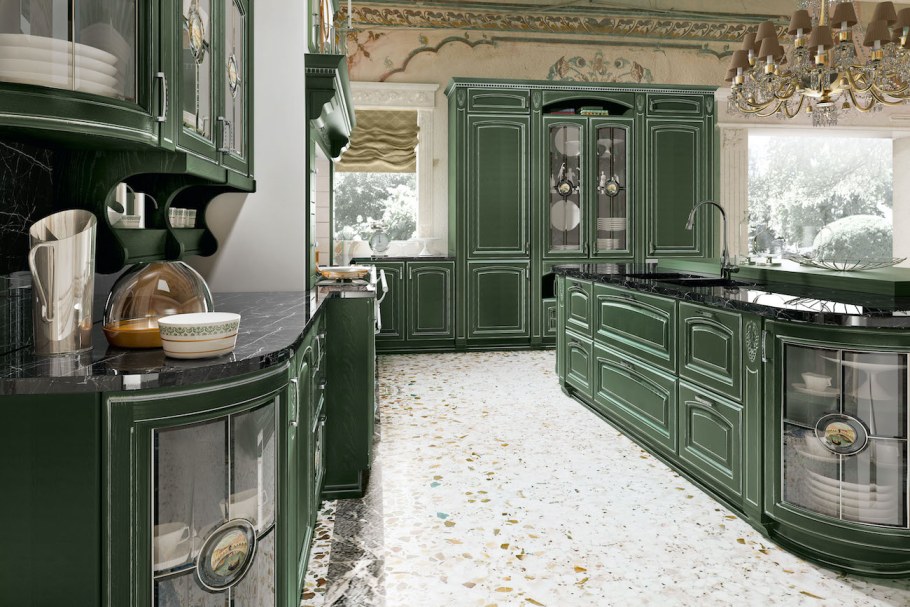 Кухни малахит массив