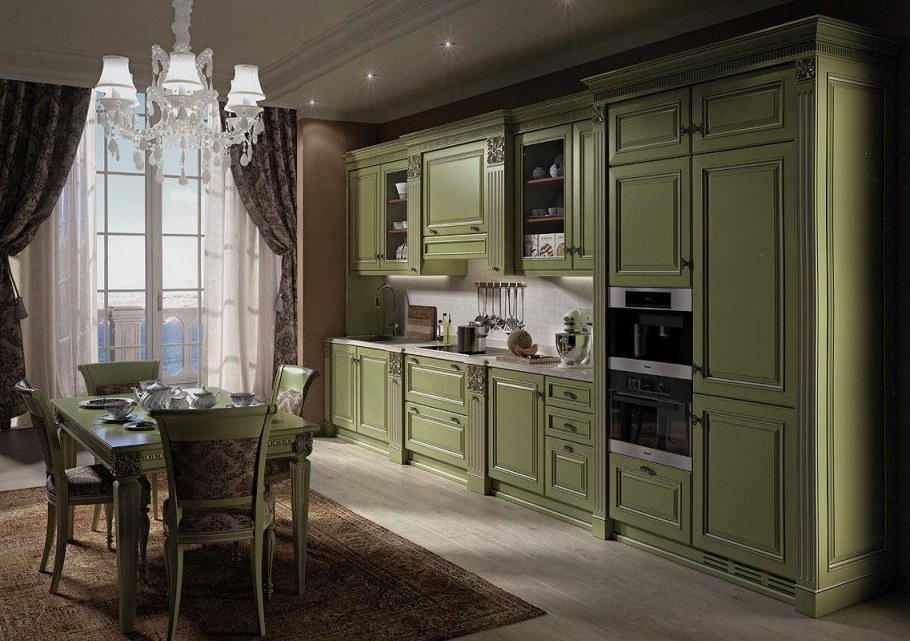 Кухни итальянские фисташковый цвет