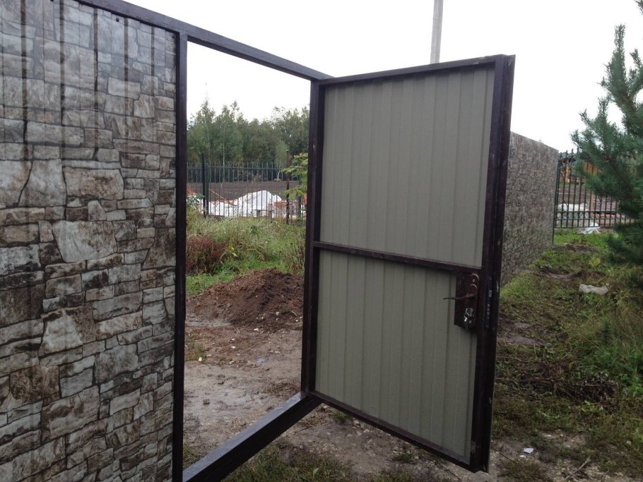 Ворота из профильной трубы 40х20 3м