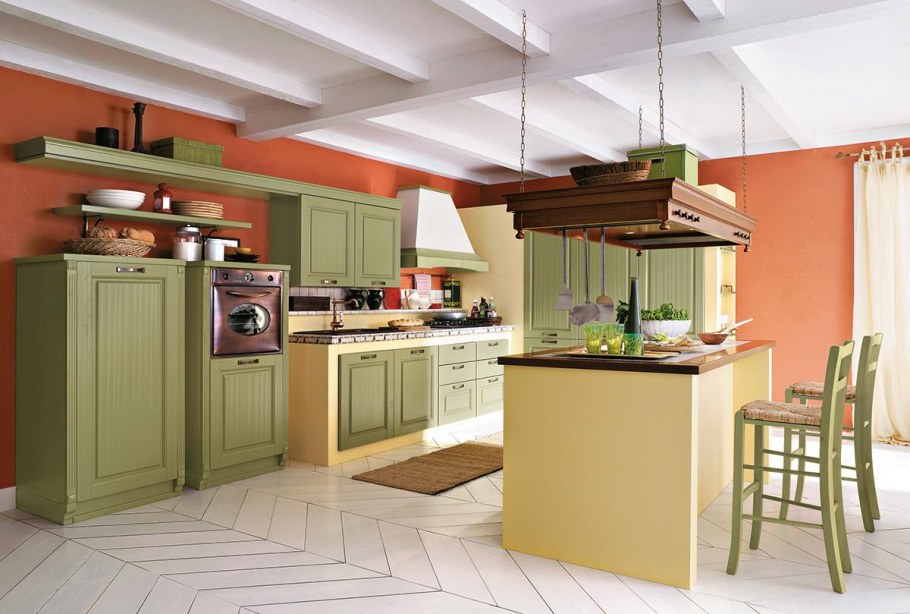 Кухня Кантри зеленая