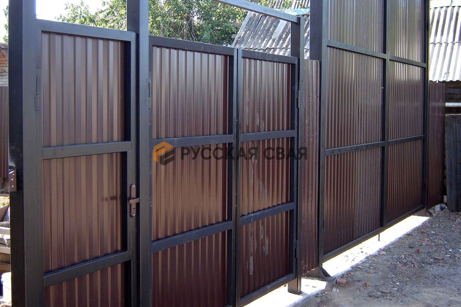 Ворота из профильной трубы 40х20