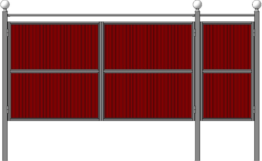 Ворота распашные 3.5х2м