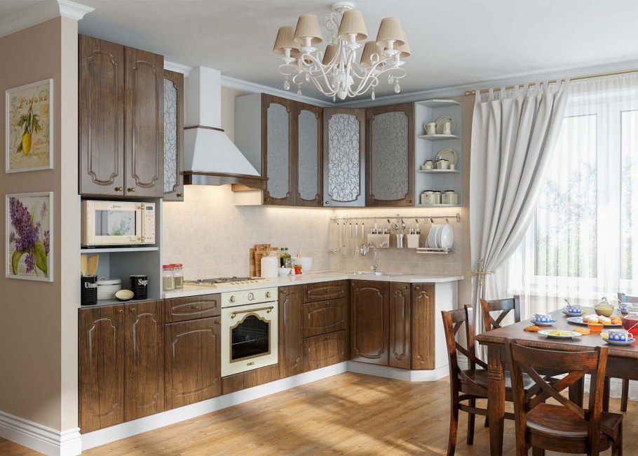 Св мебель кухня классика дуб антик