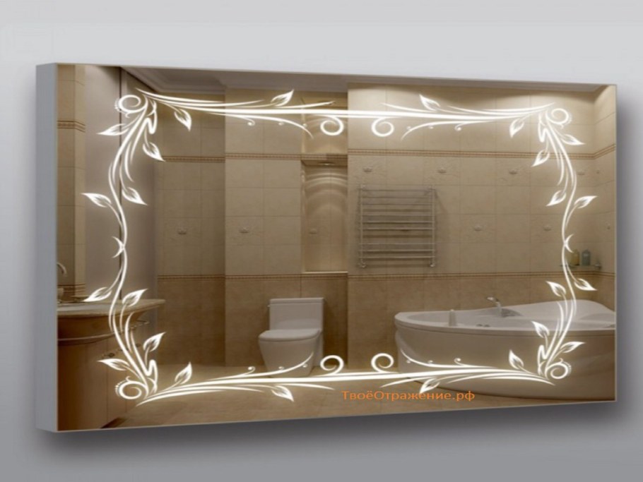 Зеркало Омега Гласс с подсветкой 60на80