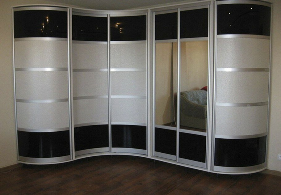 Беспрофильный радиусный шкаф Сascade r78