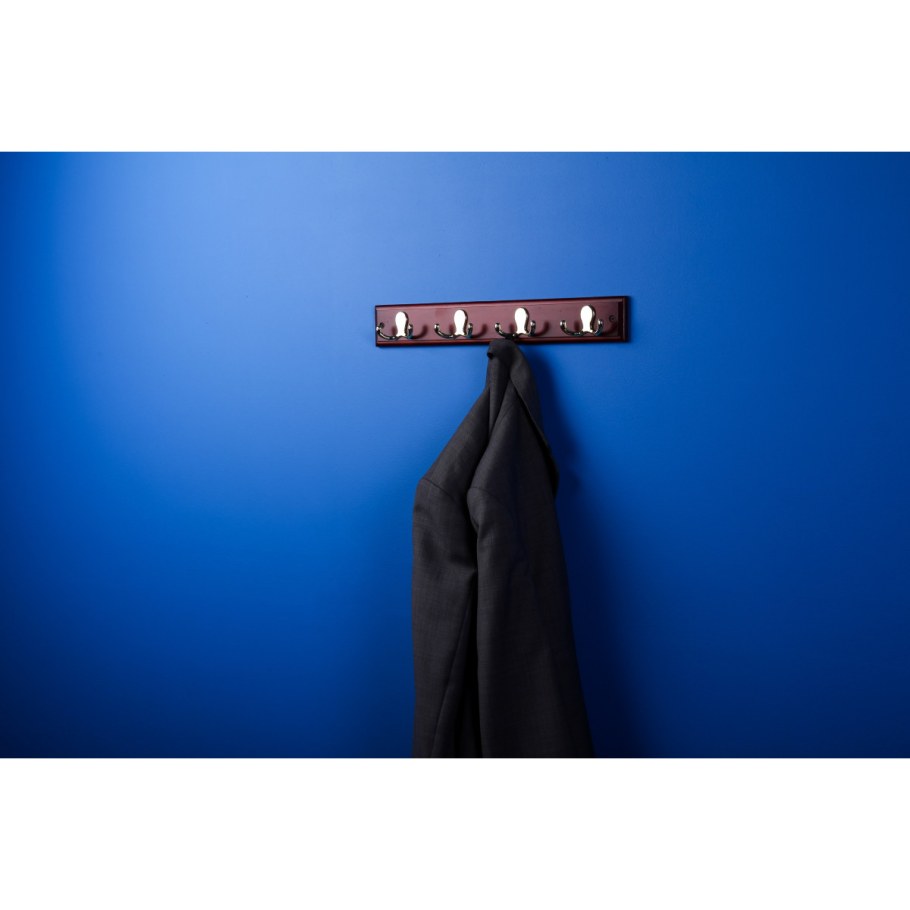 Вешалка настенная для одежды 2/2 крючка 22х7х4 см