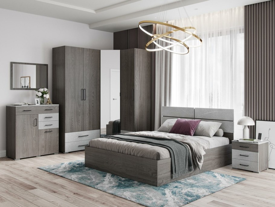 Ясень Анкор темный спальня