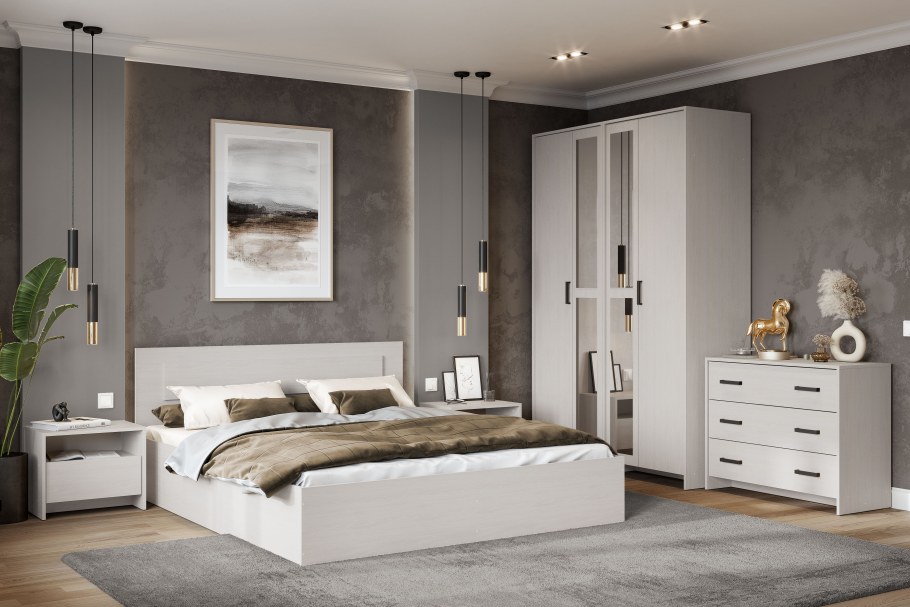 Спальня МСП ясень Анкор светлый