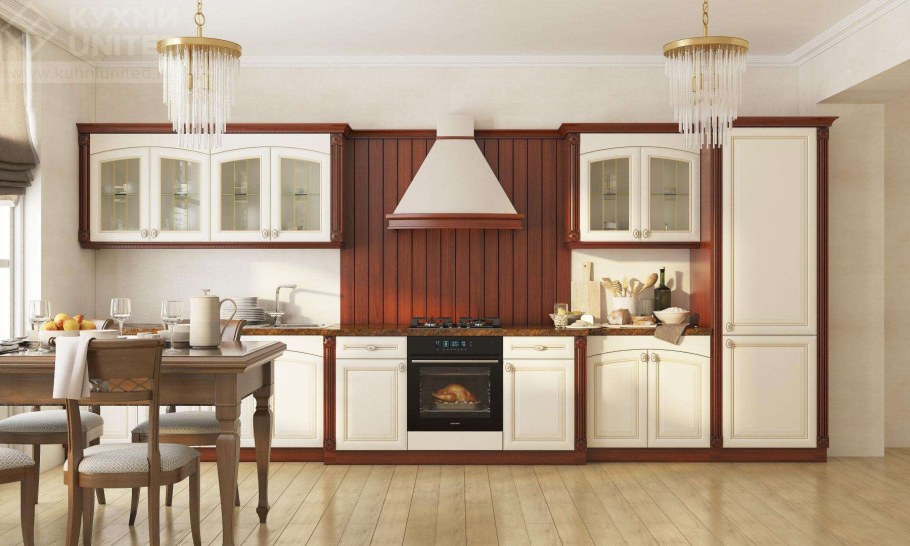 Кухня массив черешни в интерьере