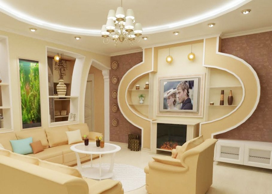 Гипсокартонные конструкции в интерьере