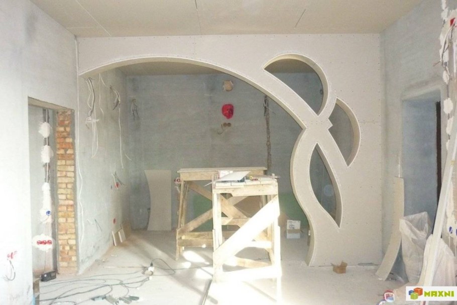Изогнутые арки из гипсокартона