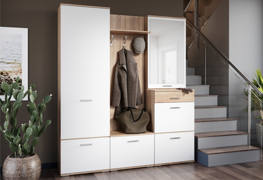 Прихожая Виола ателье светлый/белый