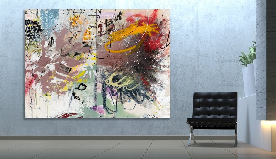 Картины на холсте в интерьере лофт