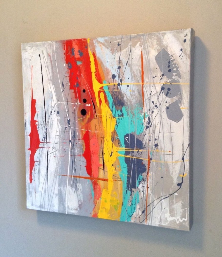 Абстрактная живопись акрилом