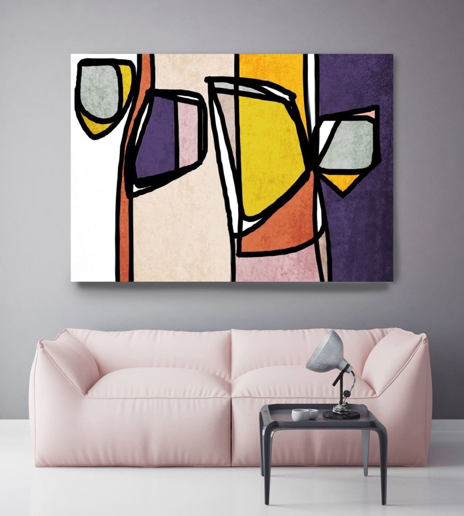 Модерн абстракция живопись в интерьере