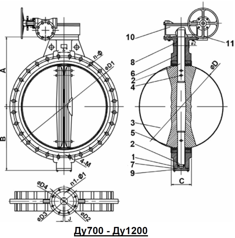 Затвор 600 дисковый поворотный чертеж