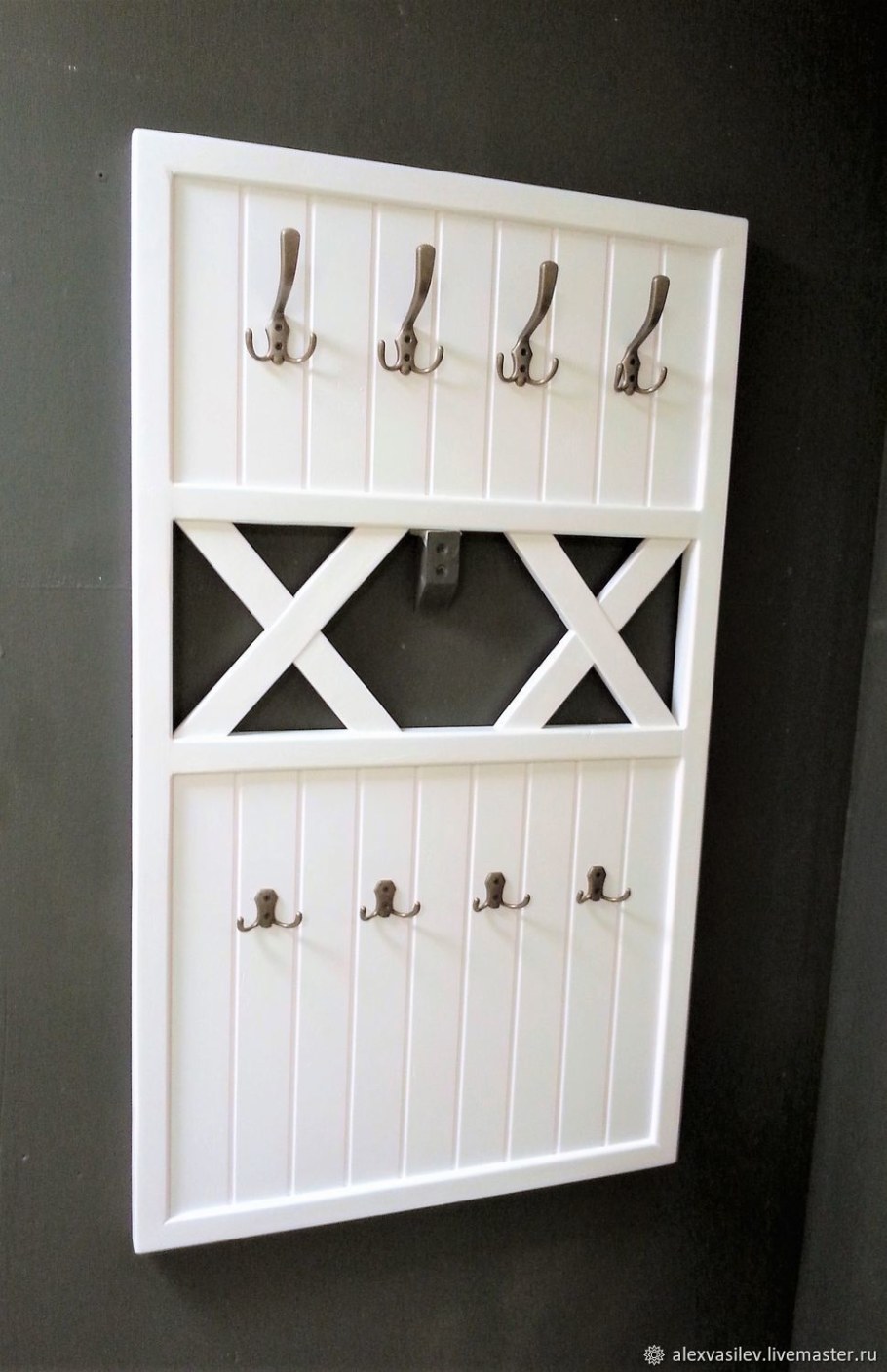 Вешалка настенная Вестон, 6 Крюков, 800х226х250