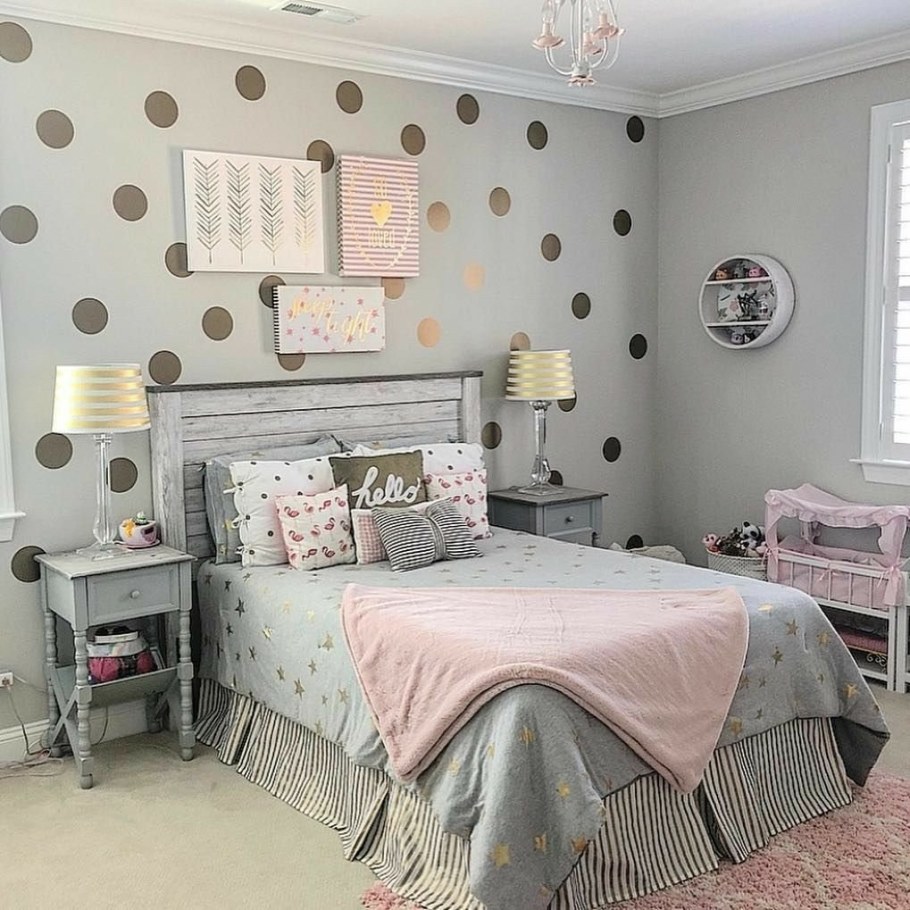 Серая комната для девочки