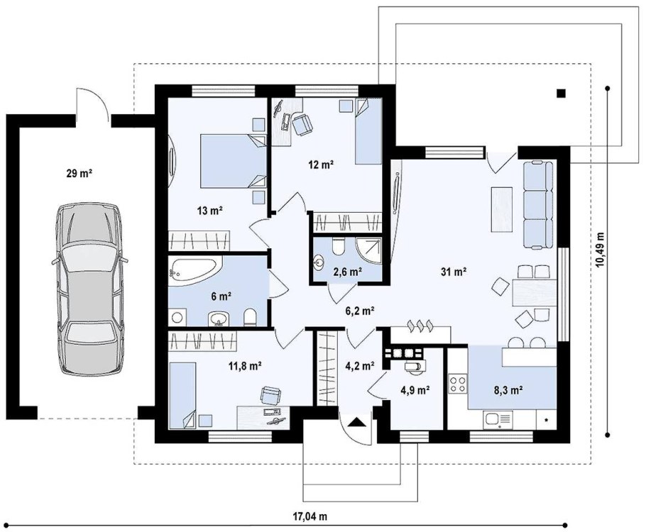 Проект дома z273 a l gl