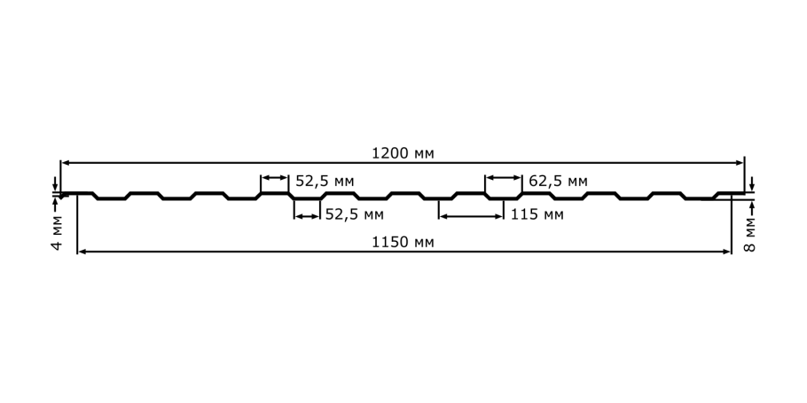 Профлист с8 ширина листа