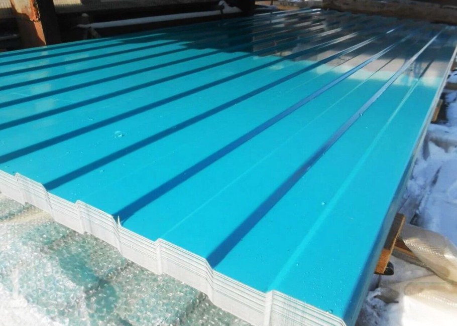 Профнастил мп18-1100 0,45 мм полиэстер RAL 5021 водная синь