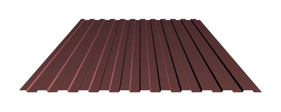 Профлист коричневый рал 8017