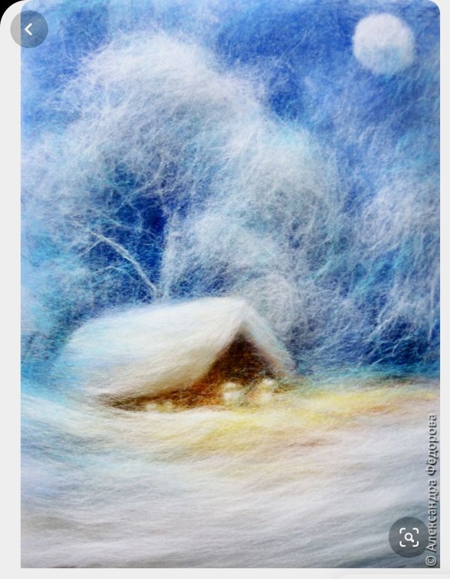 Пейзажи из валяной шерсти