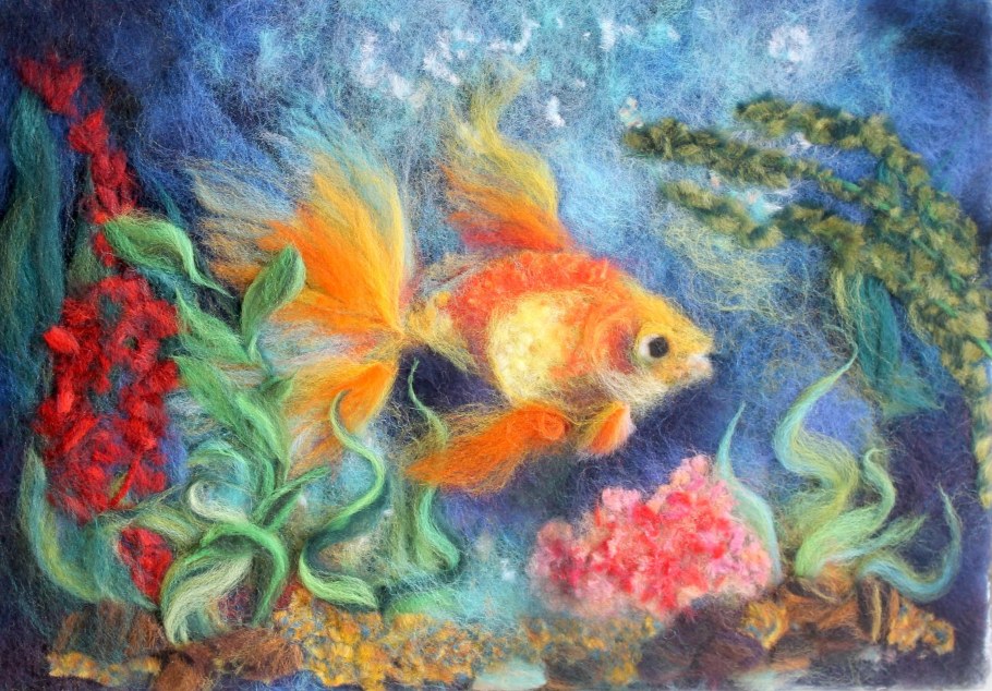 Рисование шерстью