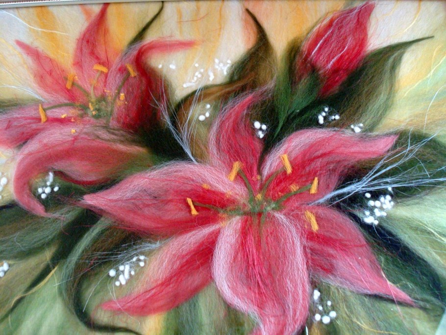 Кувшинка шерстяная акварель