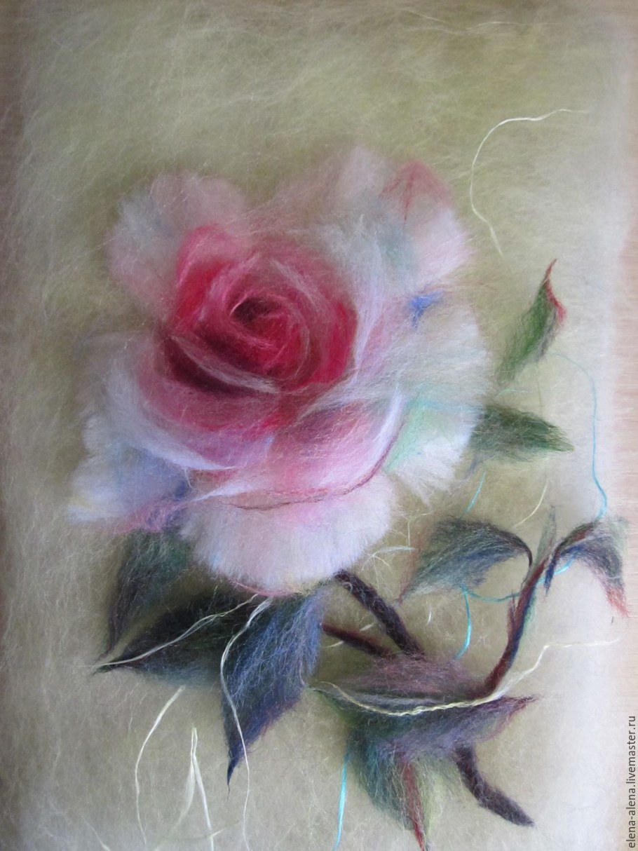 Розочка из шерсти