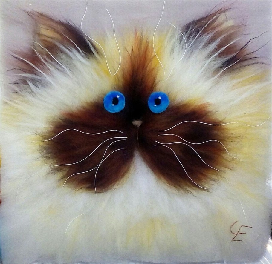 Абстрактная живопись шерстью