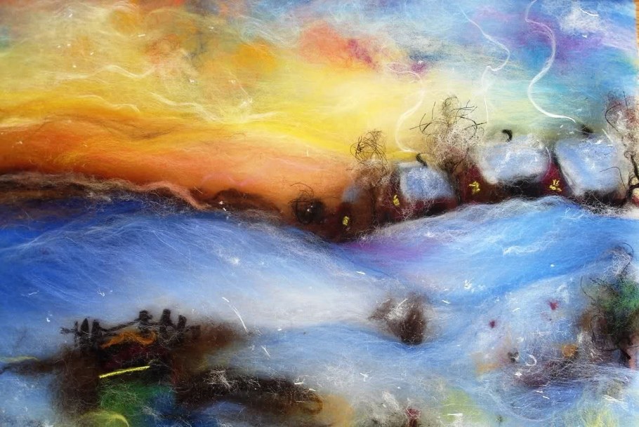 Картины шерстью