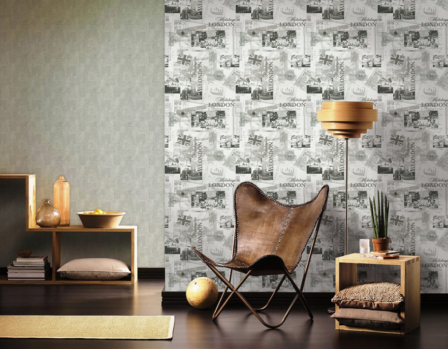 Бумажные обои в интерьере