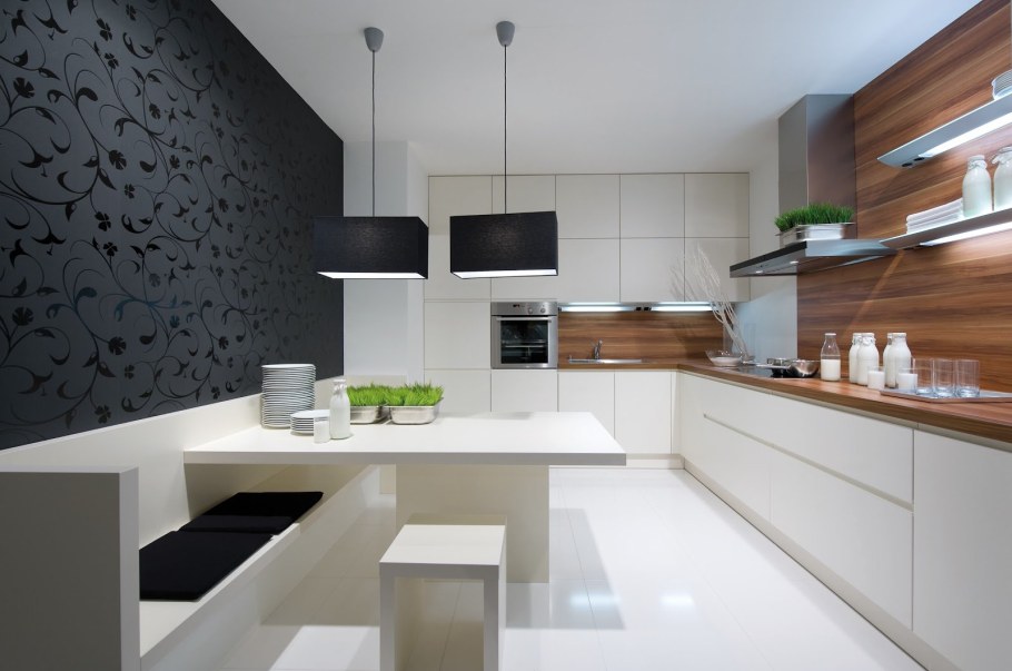 Кухня без подвесных шкафов