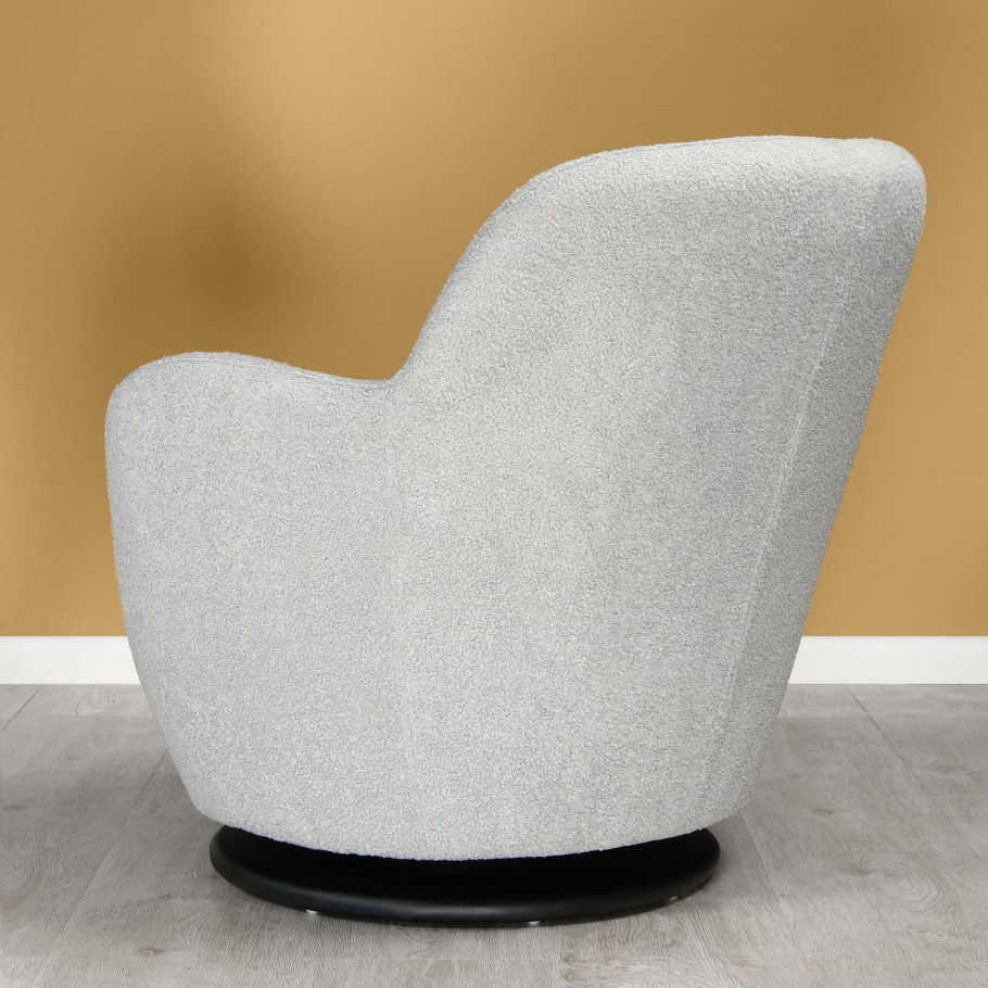 Кресло вращающееся Liyasi серое 75х87х79 см