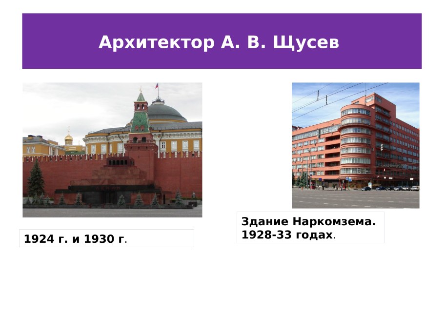 Алексей Щусев Архитектор проекты