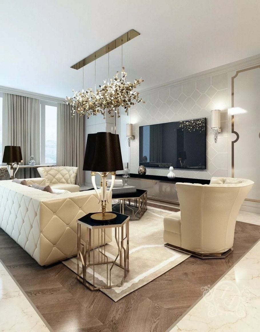 Гостиная ар деко Неоклассика