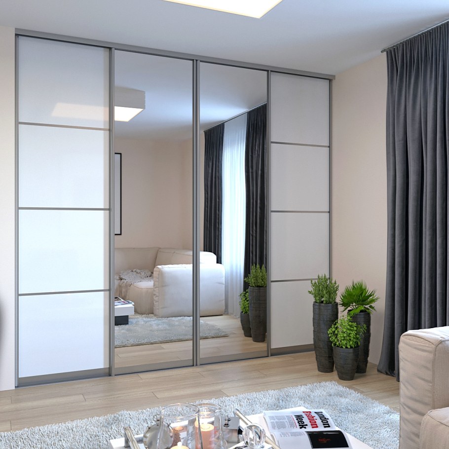 Шкаф купе 4 двери лакобель